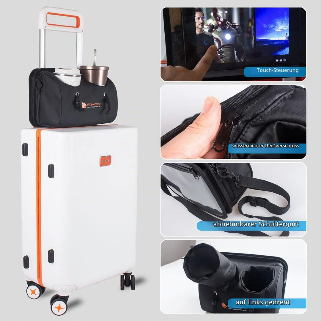 simpletome 4 In 1 Gepäck Becherhalter Reise-Getränkehalter Hält Zwei Umhängetasche Kaffeetassen &amp; Ta