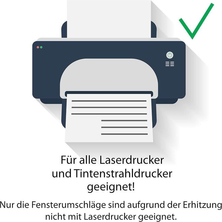 Flöckchen 250 Sets Weihnachtsbriefpapier mit Fensterumschlag, Briefpapier Weihnachten A4 mit Umschla