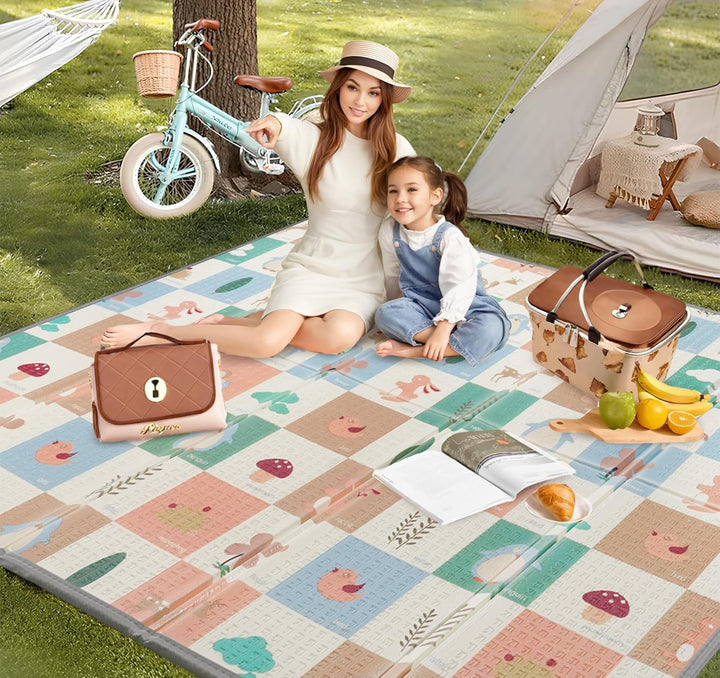 Krabbelmatte Baby 180 x 200 x 1,5 cm, Spielmatte Baby Faltbar, Baby Matte Spielmatte Wasserdichte un