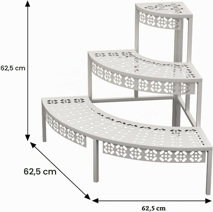 3 Stufen Metall Blumentreppe, Pflanzentreppe Blumenbank, Pflanzenregal Blumenregal, Pflanzenständer