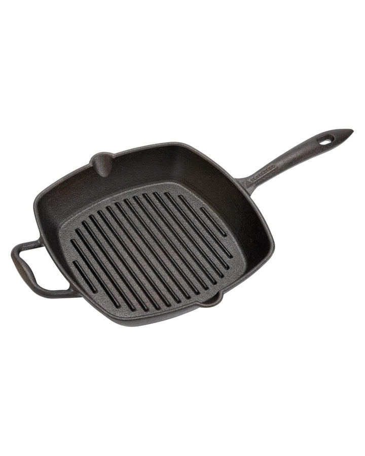Grillpfanne Gusseisen Pfanne Nabro Bratpfanne Griff Quadratisch 28 cm
