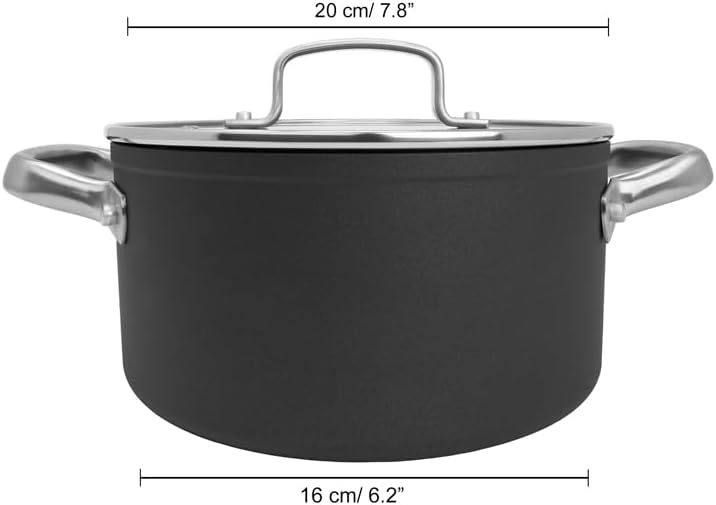 Arcos Serie Samoa | Antihaft-Kasserolle 20 cm und 2,6 L | Geschmiedetes Aluminium | Geeignet für jed