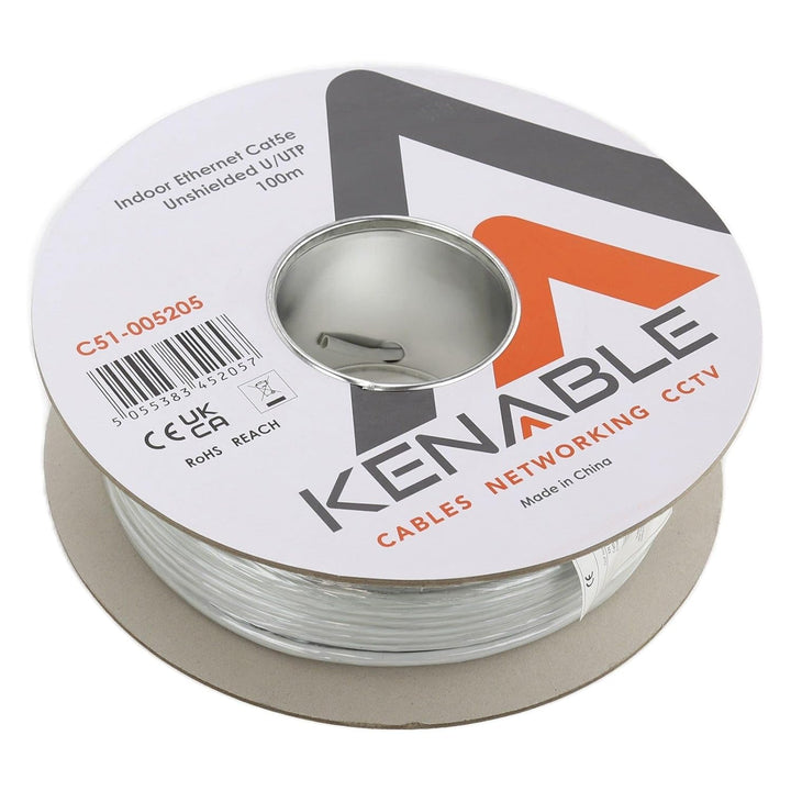 Ethernet UTP CCA Kabel Roll Netzwerk LAN Solid UTP Cat5E-CCA Grey 100 m [100 Meter/100m] 100m Grey,