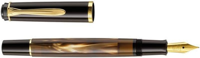 Pelikan Fine-Writing Pelikan 808798 Kolbenfüllhalter Classic M200 Braun-marmoriert, Feder EF, in Fal