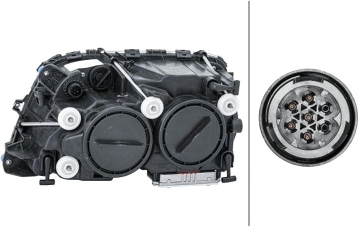 HELLA 1EL 009 513-221 Bi-Xenon-Hauptscheinwerfer - rechts - für u.a. Mercedes-Benz Actros MP3 Rechts