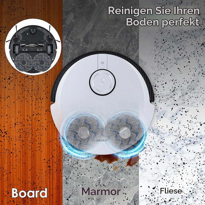 (10 Stück) Waschbare, Wiederverwendbare Wischpads für ECOVACS DEEBOT X1 Omni/ X1 PRO Omni/ X1 Turbo/