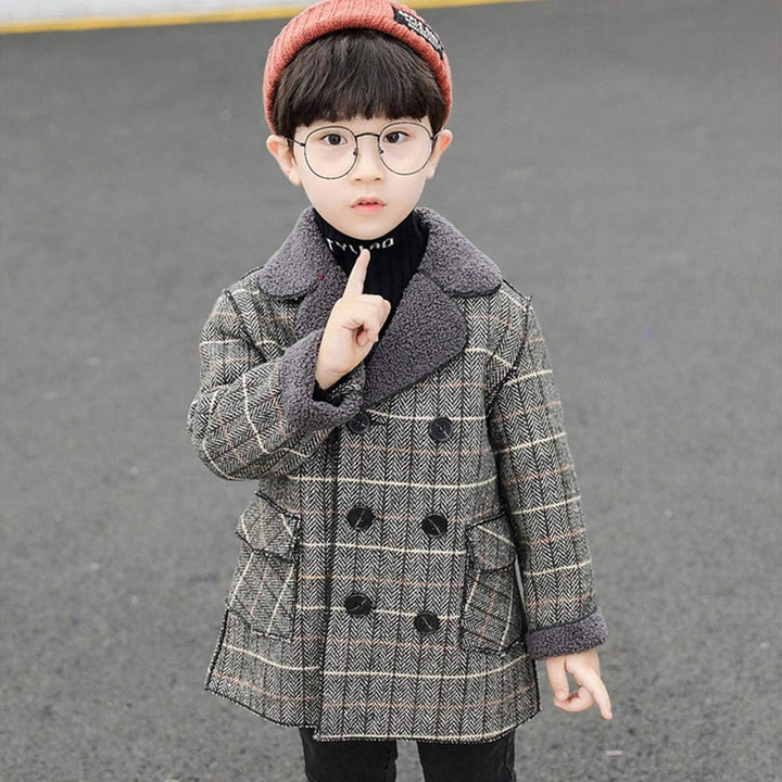 Jungen Winter Mantel Klassischen Doppelten Breasted Trenchcoat Warm Outwear für 2-10 Jahre, 2-3 Jahr