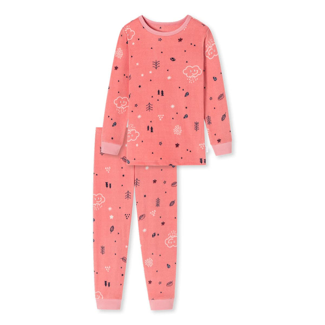 Schiesser Mädchen Schlafanzug lang – Einhorn, Sterne, Dots, Waldmotive und Hexen, Altrosa (rosa), 12