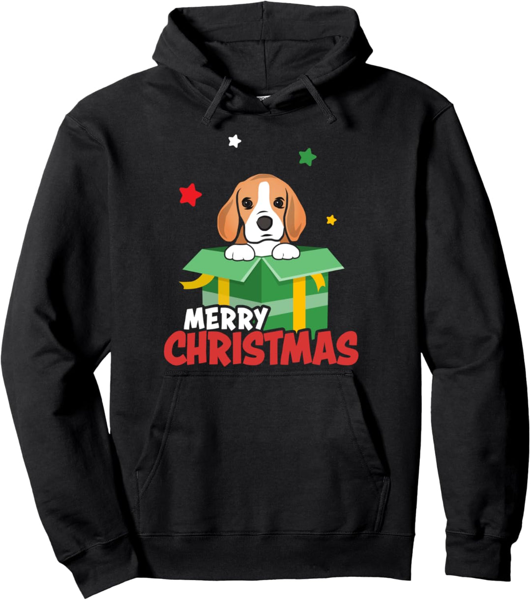 Süsser Santa Beagle Weihnachtsmann Hund Frohe Weihnachten Pullover Hoodie