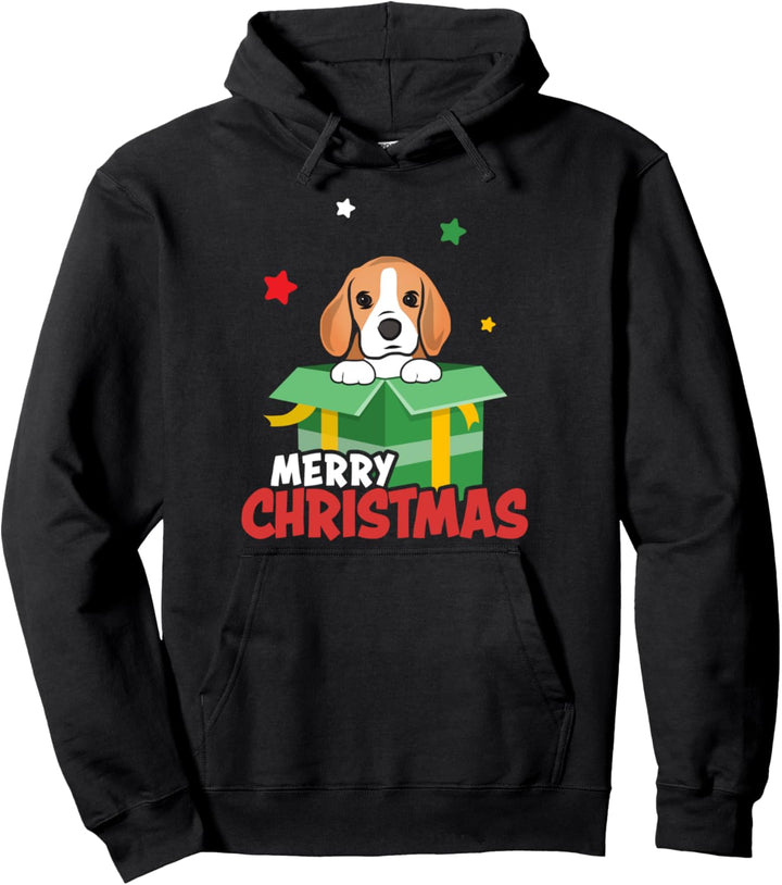 Süsser Santa Beagle Weihnachtsmann Hund Frohe Weihnachten Pullover Hoodie