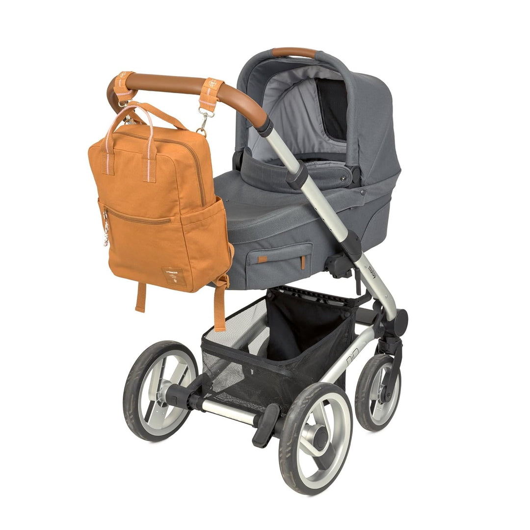 LÄSSIG Baby Wickelrucksack Wickeltasche mit Wickelunterlage und Kinderwagenbefestigung wasserabweise