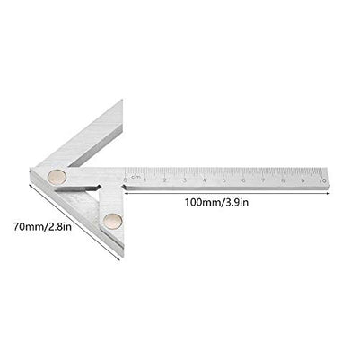 Zentrierwinkel, 100 x 70 mm Zentrierwinkel-Lineal, Rundstabmarkierungs-Zentriersucher, Mittelmessger