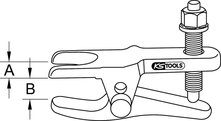 KS Tools 700.5610 Universal-Kugelgelenk-Ausdrücker, 0-55 mm