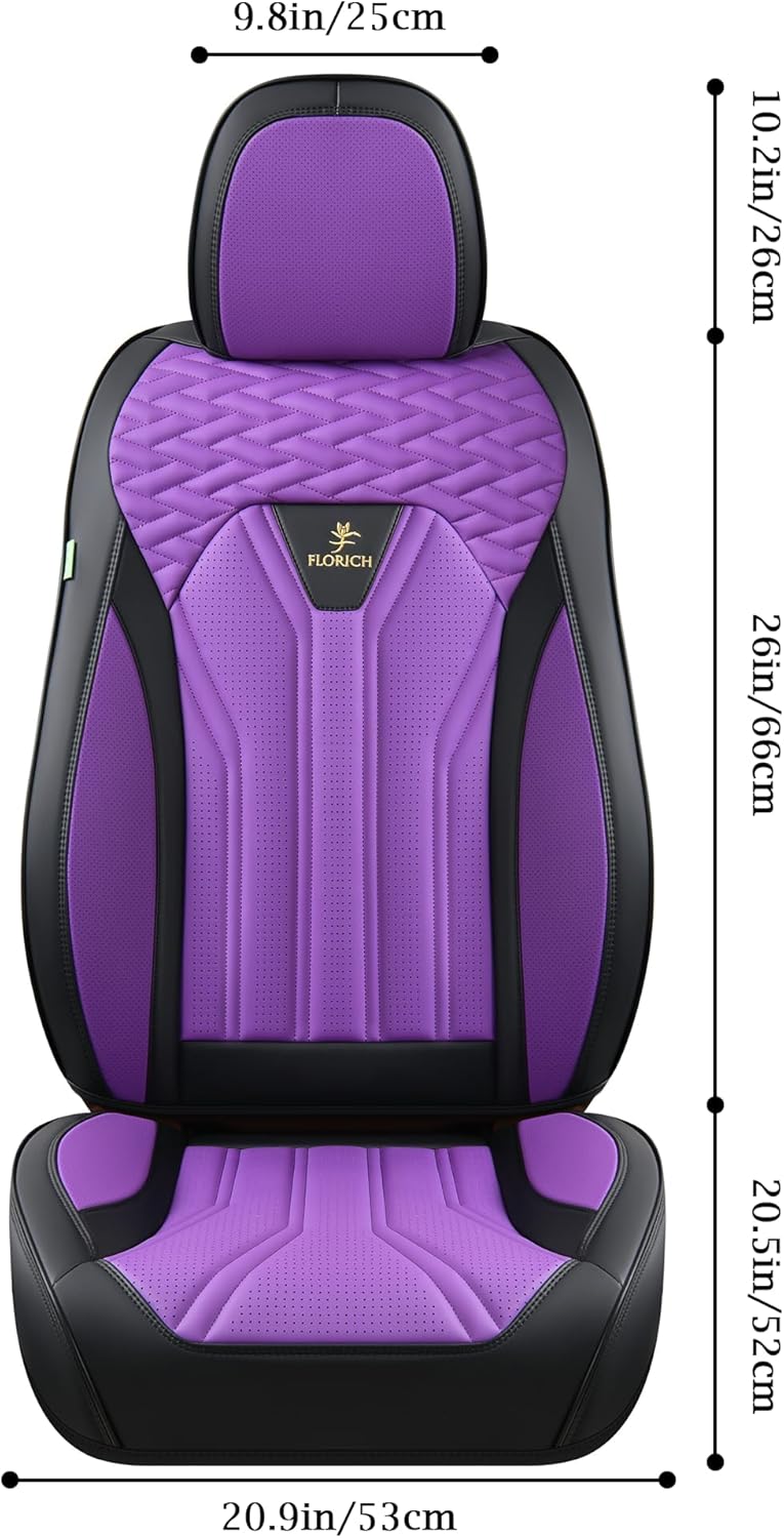 FLORICH Autositzbezüge Kunstleder, Vorder- und Rücksitzbezüge, 5 Stück, komplettes Set, universell p