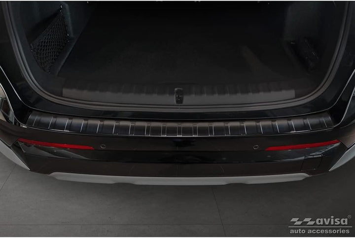 Avisa Schwarz Edelstahl Heckstossstangenschutz kompatibel mit BMW X1 U11 / U11 xLine 2022- 'Ribs'