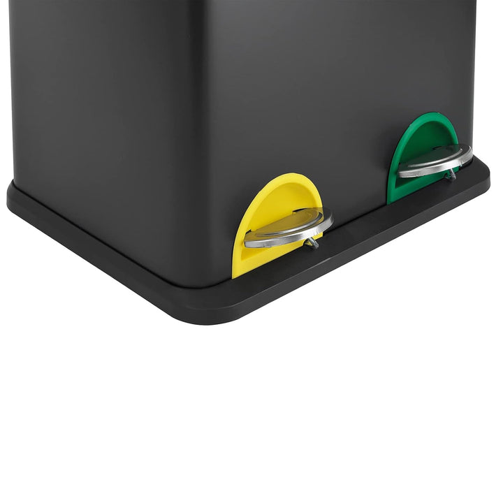 SVITA TC2X20 Küchen-Eimer 40Liter Fassungsvermögen 2x20L Abfalleimer 2er-Mülleimer Mülltrennung Tret