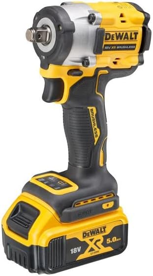 DeWalt Impacto sin escobillas XR 18V 1/2" 406Nm con anillo de retención 2 baterías Li-Ion 5Ah y male
