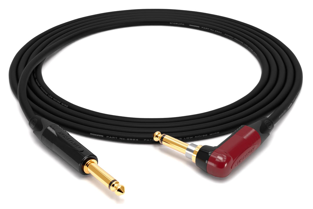 enoaudio Mogami 2524 Instrument Kabel | Neutrik Gold Silent Switch 6,3mm TS winkelklinke - 6,3mm TS