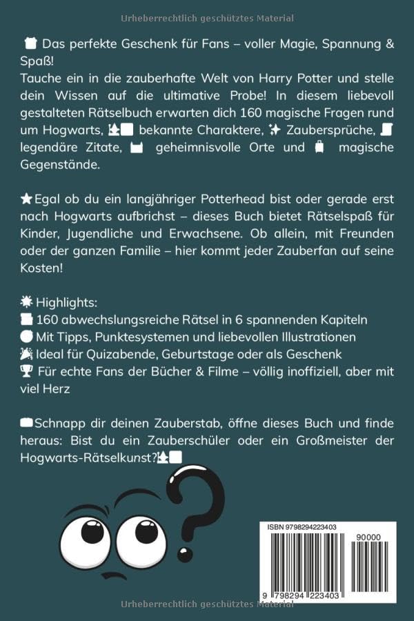 Harry Potter Rätsel: Ein zauberhaftes Abenteuer mit Denkspielen, Geheimnissen und magischen Entdecku