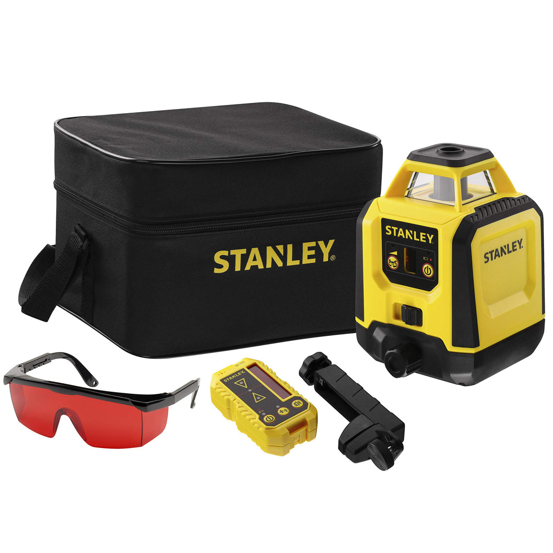 STANLEY Kreuzlinienlaser Rotationslaser Laser Messgerät (vollautomatischer Horizontallaser, Rotation