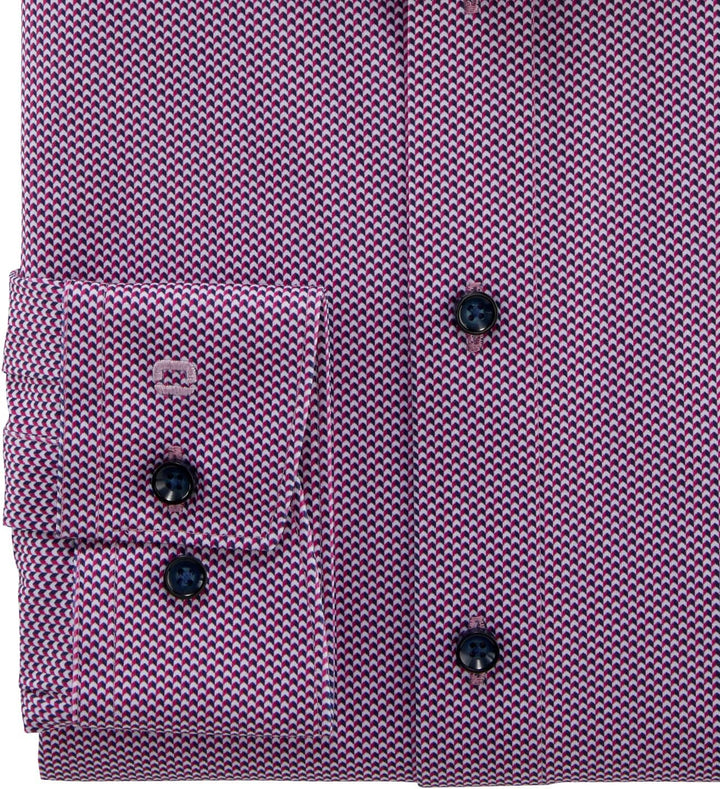 OLYMP Herren Businesshemd Langarm Luxor 24/Seven,modern fit,Kent-Kragen 40 Fuchsia 95, 40 Fuchsia 95
