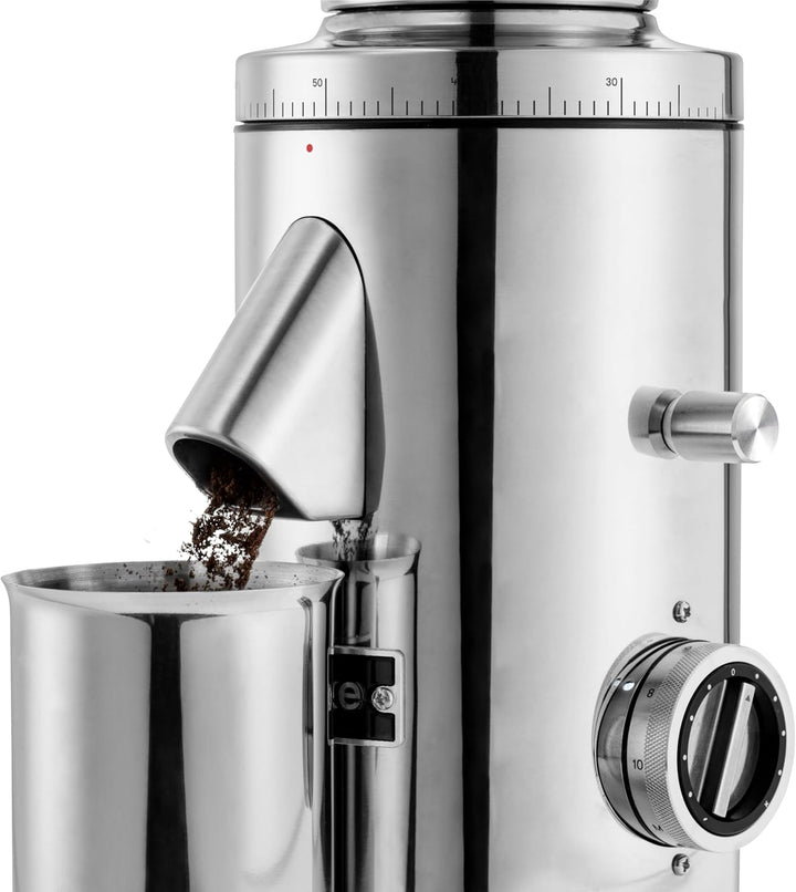 Aarke Kaffeemühle elektrisch – Edelstahl-Kaffeemühle mit einstellbarem Mahlgrad, 64-mm-Mahlscheiben,