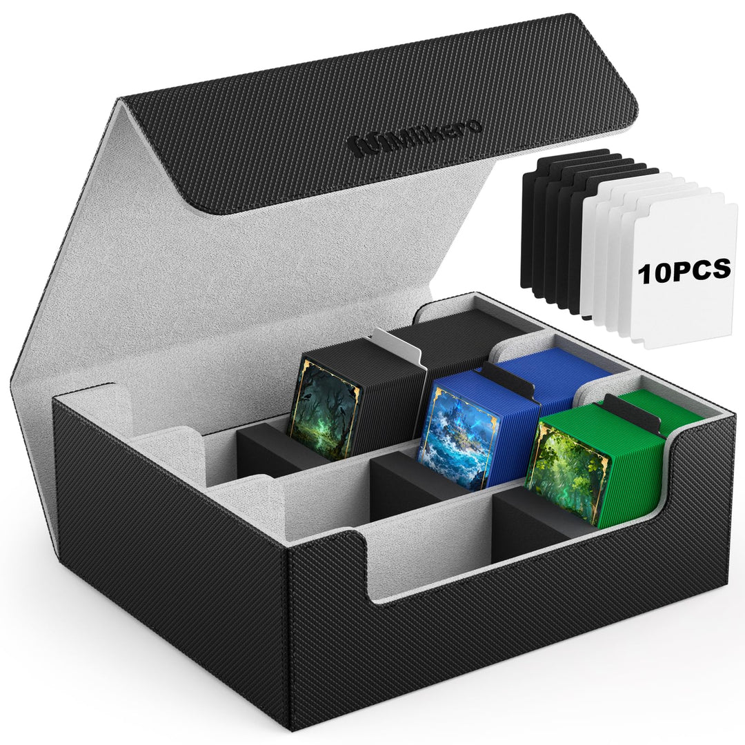 Mlikero Sammelkarten-Aufbewahrungsbox für 1800+ Karten, Magnetische Karten Deck-Box für MTG YuGiOh u
