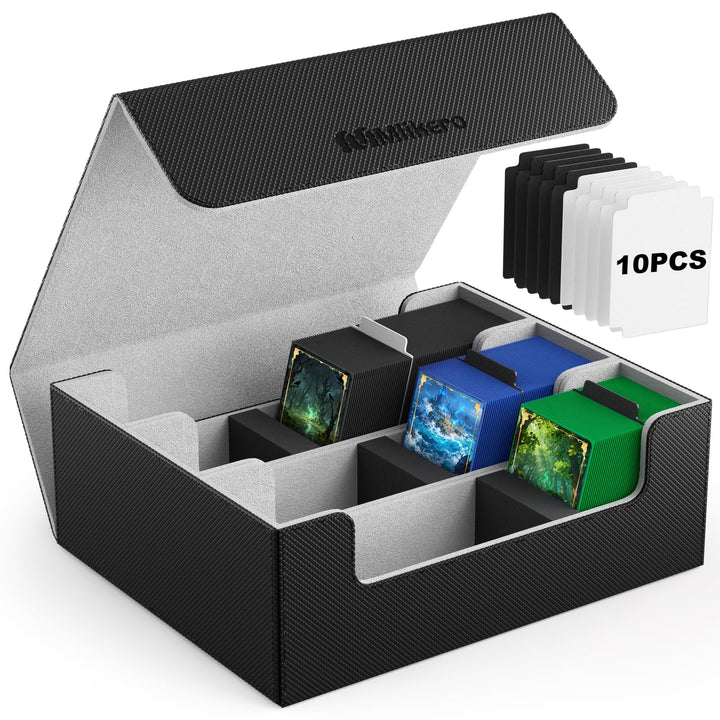 Mlikero Sammelkarten-Aufbewahrungsbox für 1800+ Karten, Magnetische Karten Deck-Box für MTG YuGiOh u