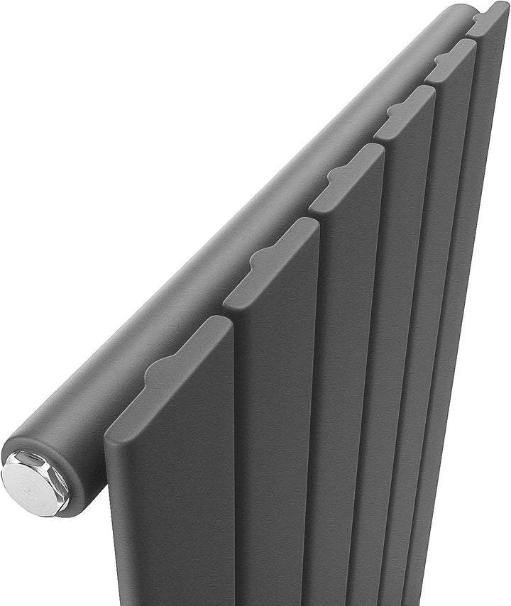 ELEGANT Design Heizkörper 630x616mm Einlagig Badezimmer/Wohnraum Seitenanschluss Antrazit Flachheizk