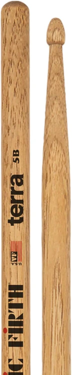 Vic Firth - American Classic® Terra Serie Trommelstöcke 5B - Amerikanisches Hickory – Holzspitze - 4