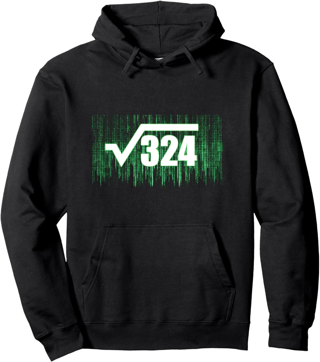 Quadratwurzel 324 = 18 Jahre alt - 18. Geburtstag Mathe Pullover Hoodie