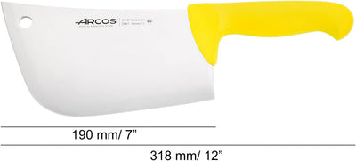 Arcos Serie 2900 - Hackmesser Metzgermesser - Klinge Nitrum Edelstahl 190 mm - HandGriff Polypropyle