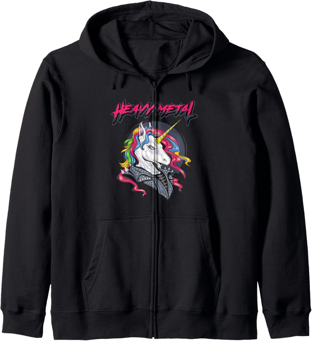 Heavy Metal Einhorn Metaller Rock Festival Musik Geschenk Kapuzenjacke