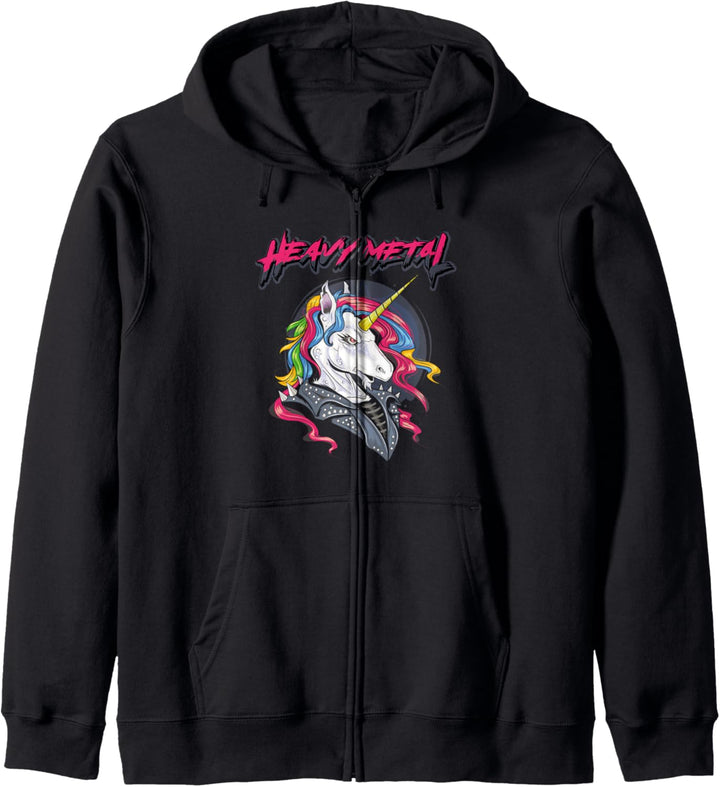 Heavy Metal Einhorn Metaller Rock Festival Musik Geschenk Kapuzenjacke