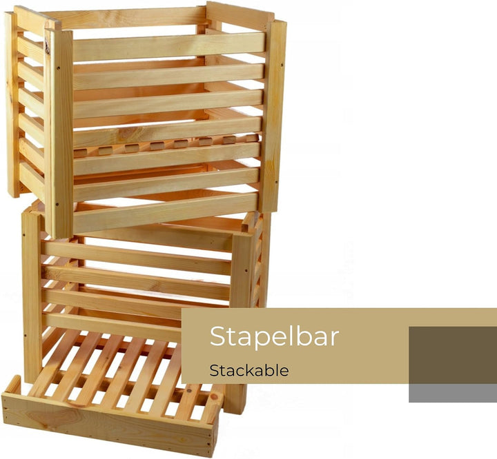 Kartoffelkiste 60x40x40 cm Kartoffel Aufbewahrungsbox Holz Zwiebel Obstkiste Gemüse Aufbewahrung Hol