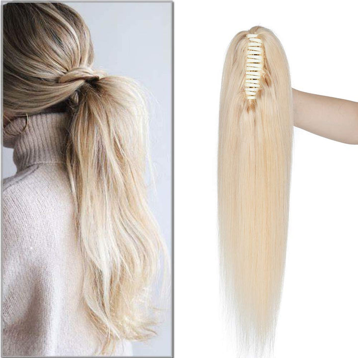 SEGO Ponytail Extension Echthaar Pferdeschwanz Zopf Clip in Haarteil Haarverlängerung 100% Remy Haar