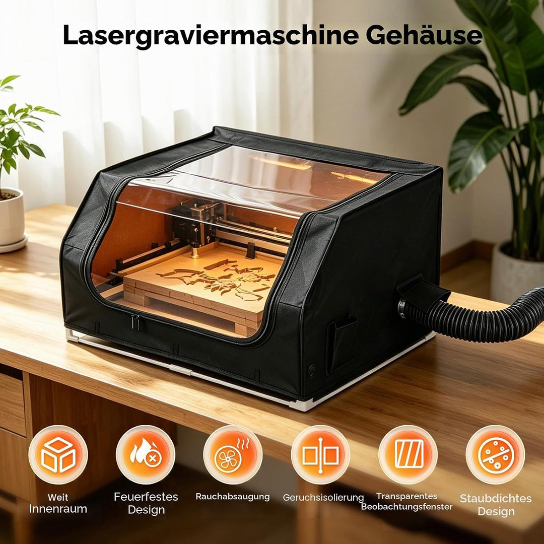 Lasergraviergehäuse, 3D Drucker Gehäuse Lasergravierer Gehäuse 720 x 700 x 400 mm für Laser Faltbare
