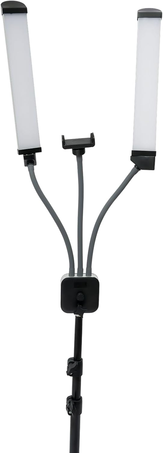 Kosmetiklampe 45W Wimpernverlängerung Lampe, Von 3000K bis 6000K Dimmbares LED-Beleuchtungsset mit S