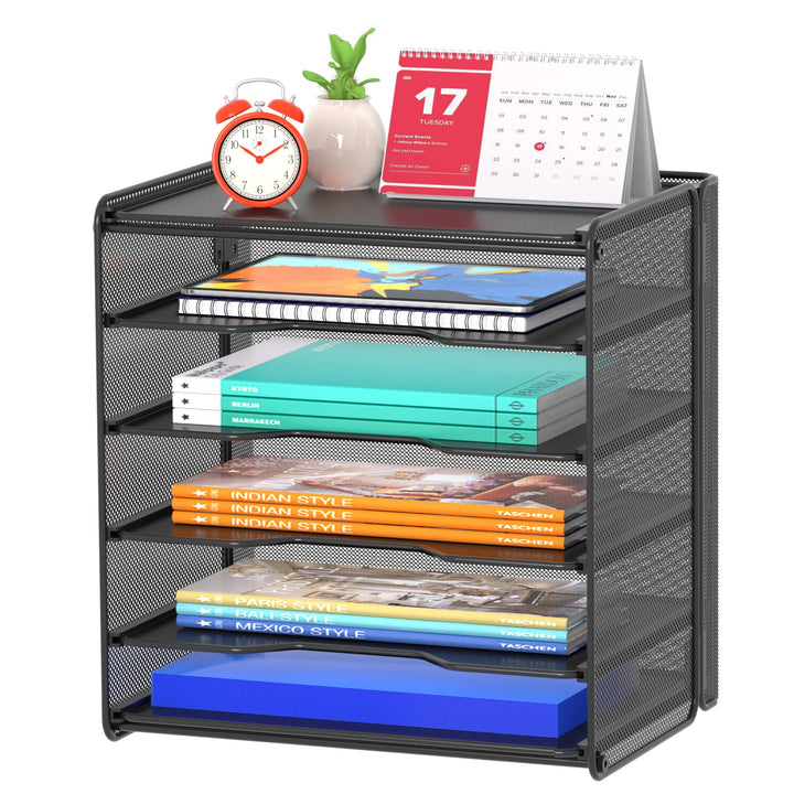 Samstar Briefablage aus Metall, Dokumentenablage Organizer Papierablage Schreibtischablage für A4 Do