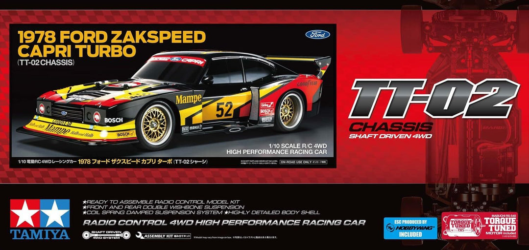 Tamiya 47526 Ford Zakspeed Capri MAMPE TT-02 1:10 RC Bausatz