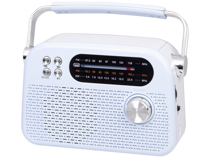 Trevi RDA 70 BR Tragbares kabelloses Multiband-Radio FM AM SW mit USB, Micro SD, MP3 und wiederaufla