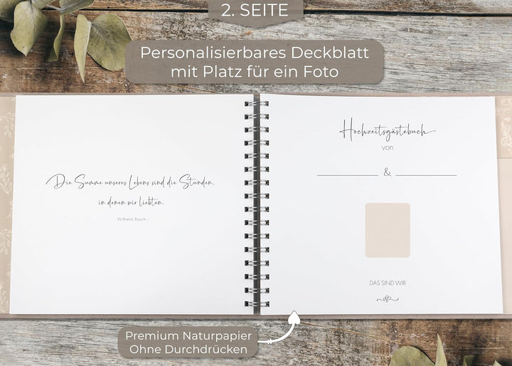 Love Notes Gästebuch Hochzeit mit Fragen zum Ausfüllen – Hochwertiges Hochzeitsbuch für unvergesslic