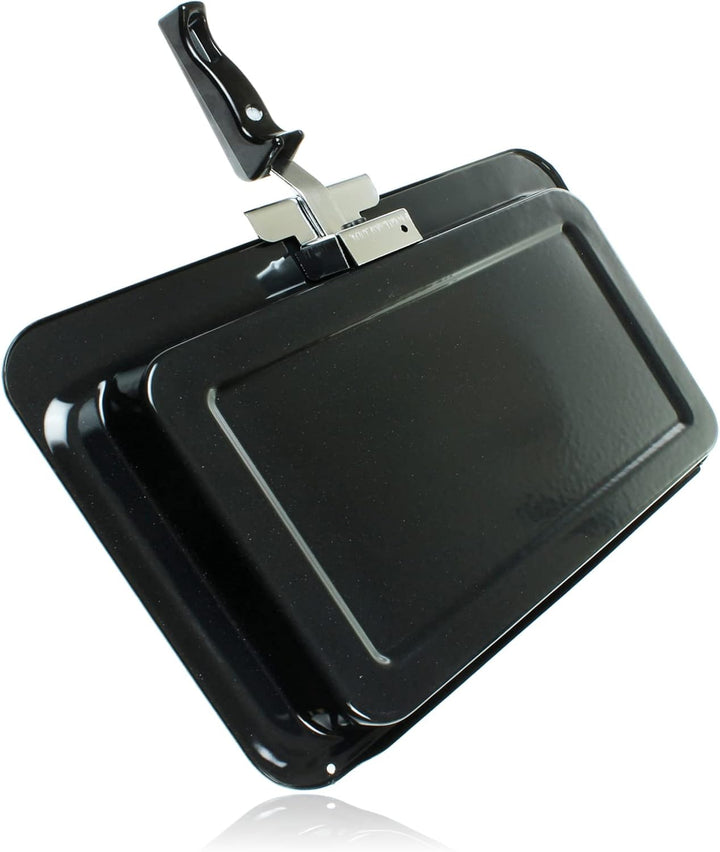 spares2go emailierten Grillpfanne Kit für Falcon Ofen Herd (445 x 276 x 34 mm)