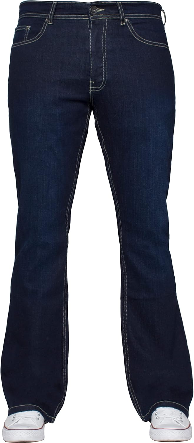 Enzo Herren Bootcut Jeans 28W / 30L Indigo, 28W / 30L Indigo