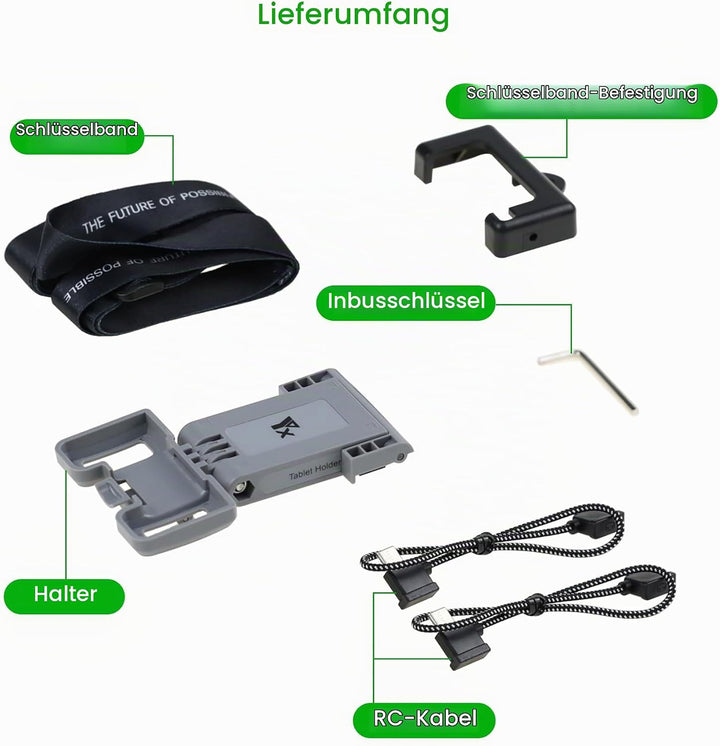 7,9-11 Zoll Tablet Halter Halterung mit RC Kabel für DJI RC-N3 N2 N1 N1C Fernsteuerung, Lito 1 X1,Fl