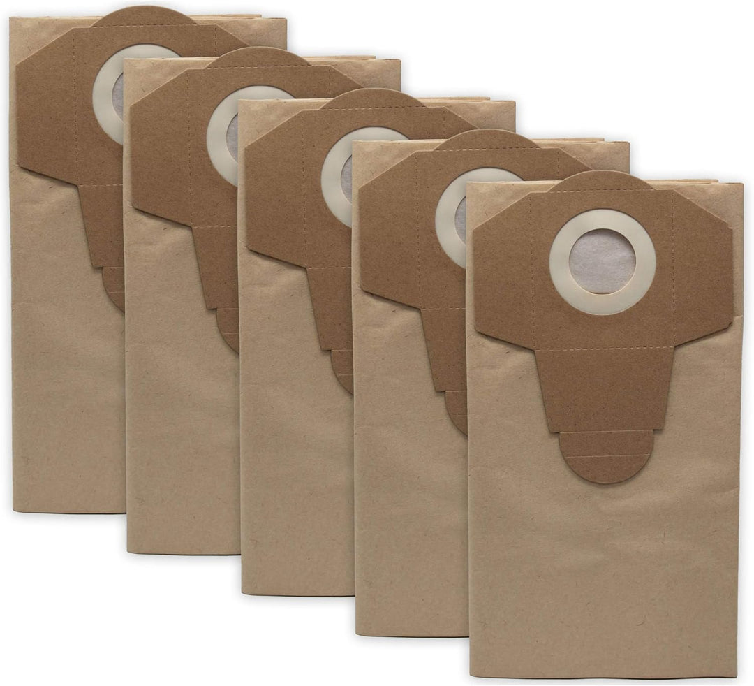 Grizzly Tools 10x Papierfilterbeutel passend für Aldi Workzone Nass-Trockensauger Staubbeultel Filte