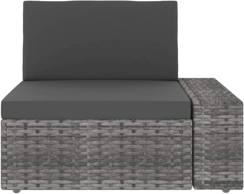 Festnight Modulares 2-Sitzer-Sofa Gartensofa Rattansofa Rattanmöbel Mittelsofa Ecksofa Lounge Sitzgr