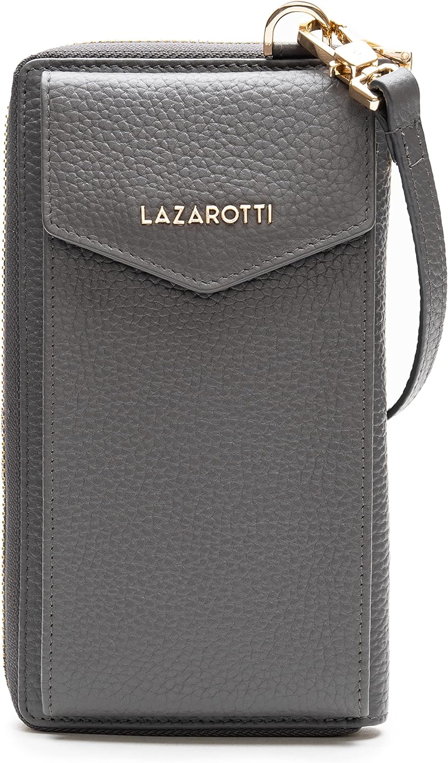 Lazarotti Bologna XL Leder Damen-Geldbörse & Handytasche (2-in-1) | 16 Kartenfächer | zum Umhängen m