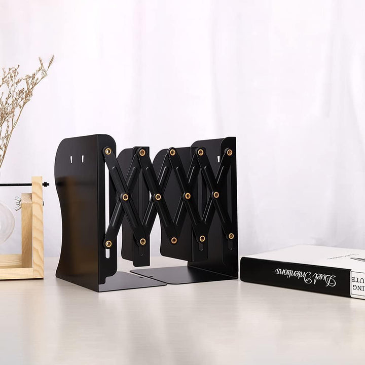 DIFIT Buchstütze, Buchstützen, Buchstütze Metall, 2 Stück Bücherhalter, Verstellbare Buchstütze, Büc
