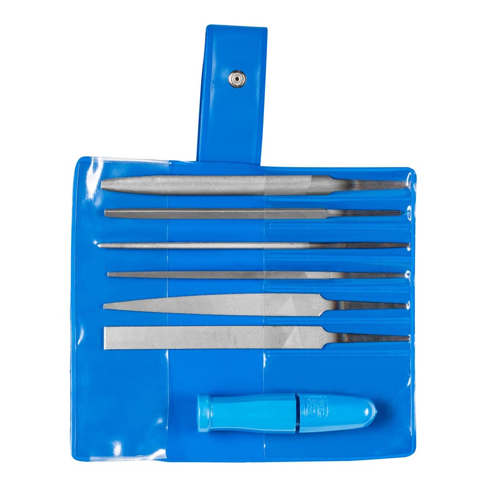 PFERD Schlüsselfeilen-Set 265 A in Kunststofftasche, 6 Feilen, 100mm, 1 Schnellspannheft, 11702100 –